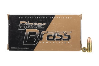 CCI Blazer Brass 9mm Luger Ammo 115 Grain FMJ - 50 Rounds